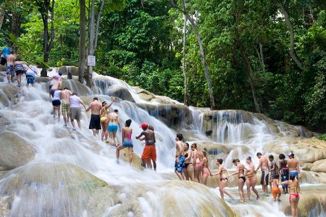 Falls Flyer Zipline and Dunns River Falls Adventure Tour From Ocho Rios - Walking Over the Falls via Suspended Bridges