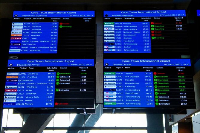 Airport Transport Shuttle Transfer From Airport to Cape Town City Center (Cbd) - Cancellation Policy and Reviews