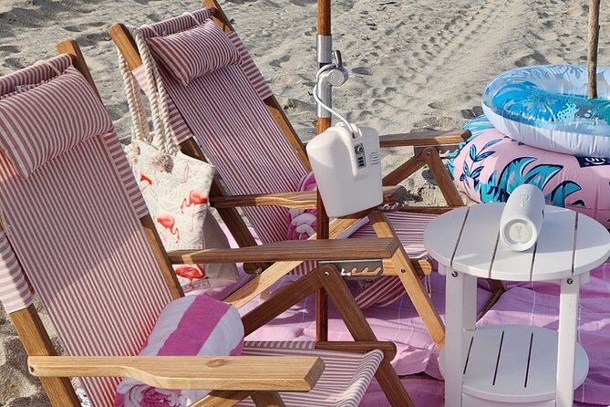 Ultimate Beach Day: Umbrella, Chairs, Yeti, JBL Speaker, Towels - The Sum Up