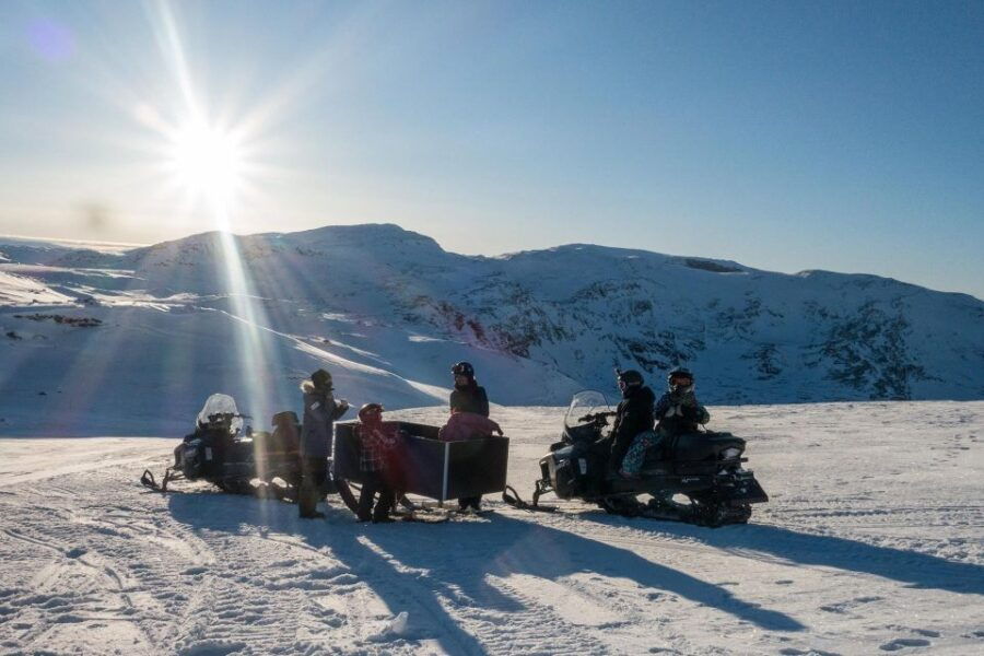 Abisko: Snowmobile Sled Expedition With Snack and Hot Drink