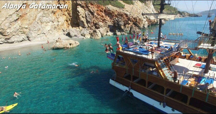 Alanya Catamaran Boat Trip With Sunbathing, Swimming - Experience Highlights