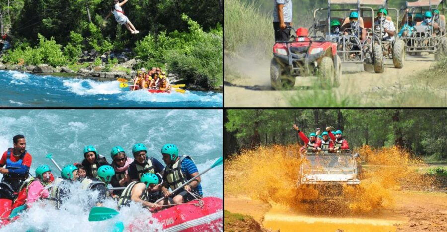 Alanya: Rafting, Zipline, Quad, Buggy, Jeep Tour With Lunch