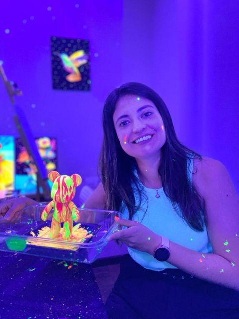 Barcelona: Bear-brick Fluorescent Painting Wine and Art - Good To Know