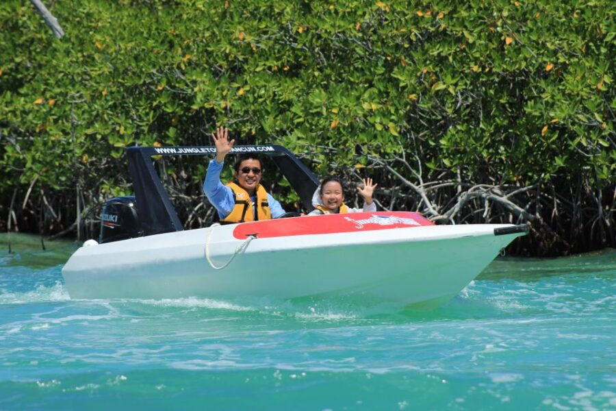 Cancún: Shared Speedboat & Jet Ski Rental With Snorkel Tour