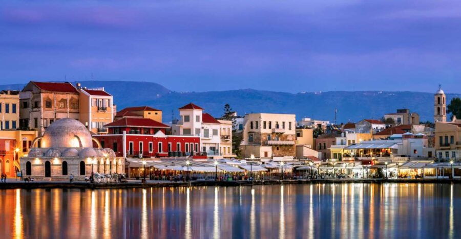 Chania Evening From Rethymno