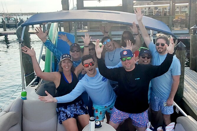 Choose 3-7 Hrs. Captained Pontoon Crab Island W/ Dolphin Cruise