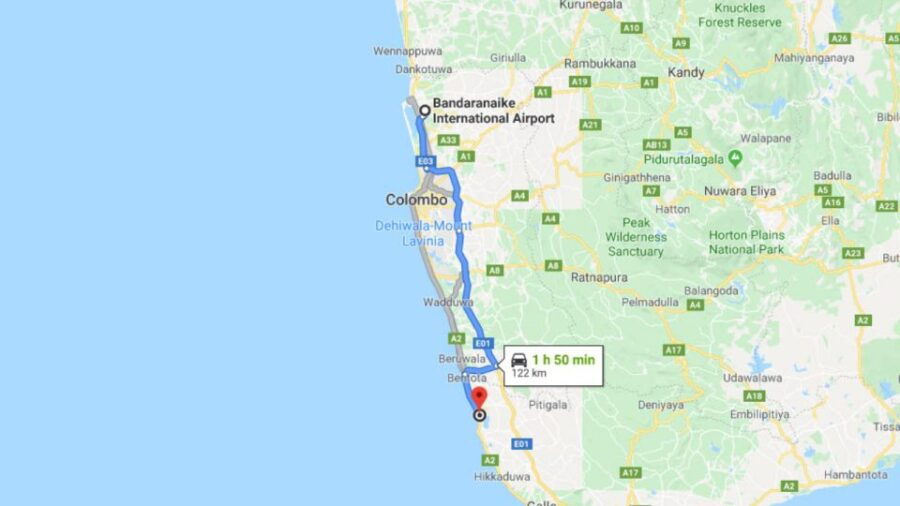 Colombo: CMB Airport and Ahungalla City Private Transfer - Good To Know