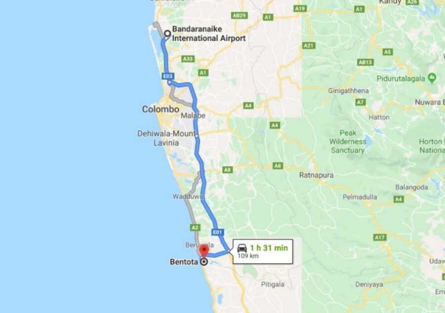Colombo: CMB Airport to Bentota City Private Transfer - Good To Know