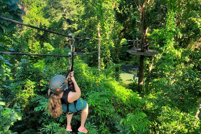 El Yunque Ziplining With River and Beach Visit