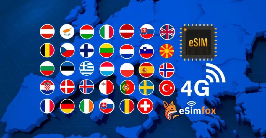 Esim Europe and UK for Travelers