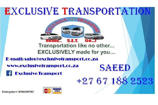 Exclusive Transportation to Any Destination in South Africa From Johannesburg - Good To Know