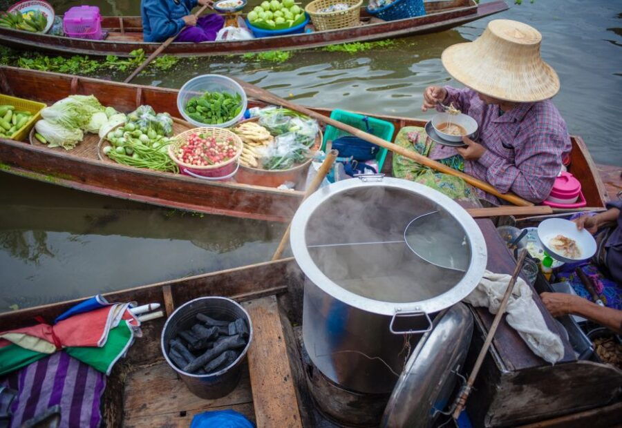 From Bangkok: Maeklong Railway and Floating Market Food Tour - Itinerary Overview