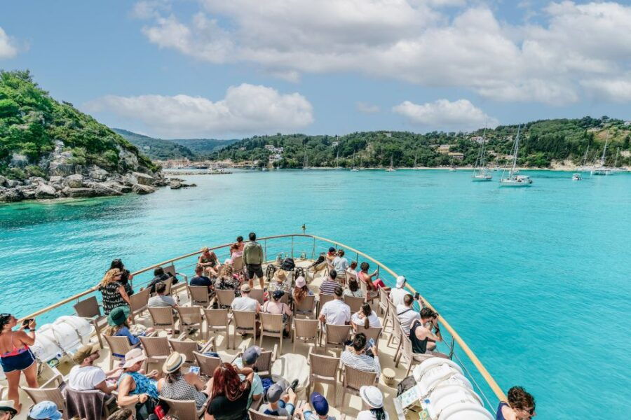 From Corfu Island: Antipaxos & Paxos Blue Caves Boat Cruise