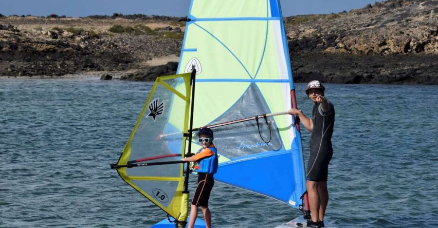 From Corralejo: Small Group Windsurfing Class in El Cotillo