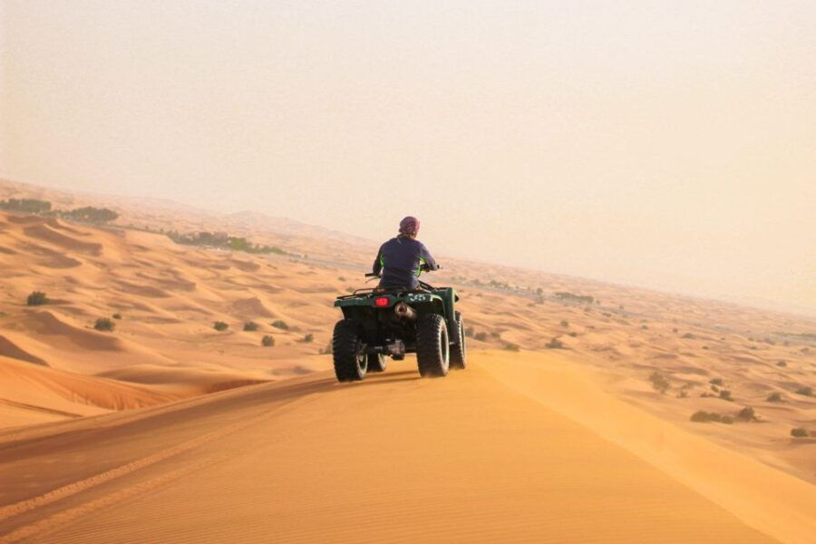 From Merzouga: Quad Bike Tour to the Peak of Erg Chebbi Dune