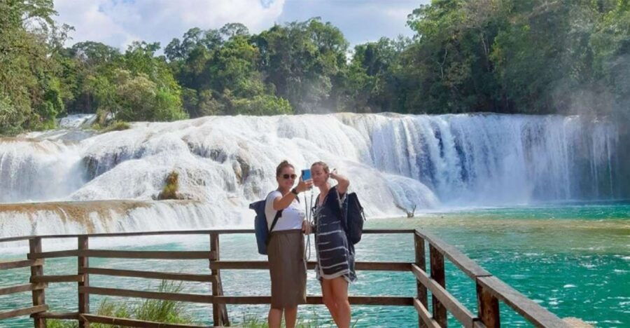 From Palenque: Palenque, Agua Azul Waterfalls and Misol-Ha