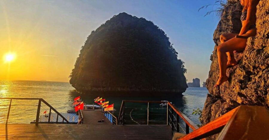From Phi Phi Don:Sunset and Plankton Snorkeling by Speedboat