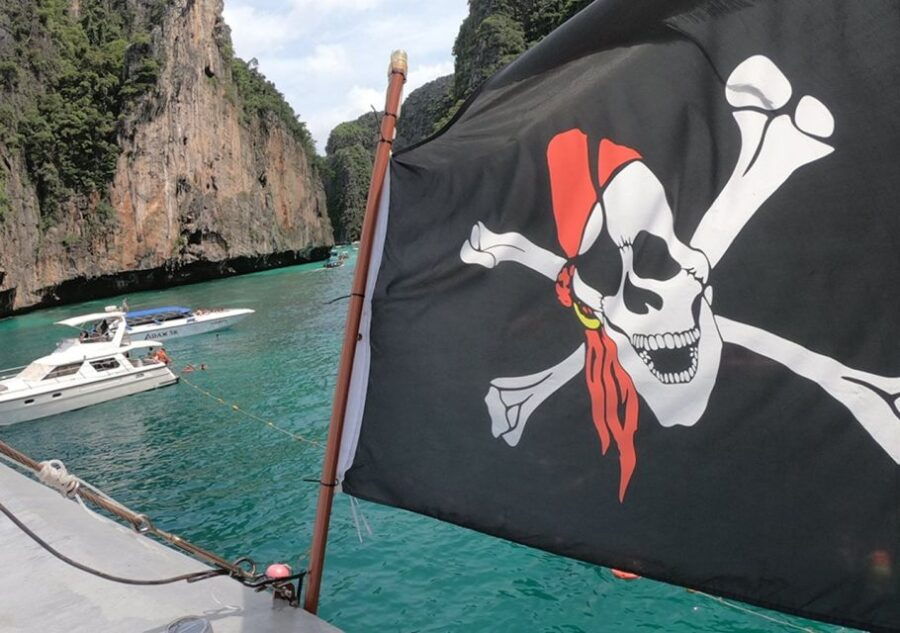 From Phi Phi Island: Pirate Boat With Sunset