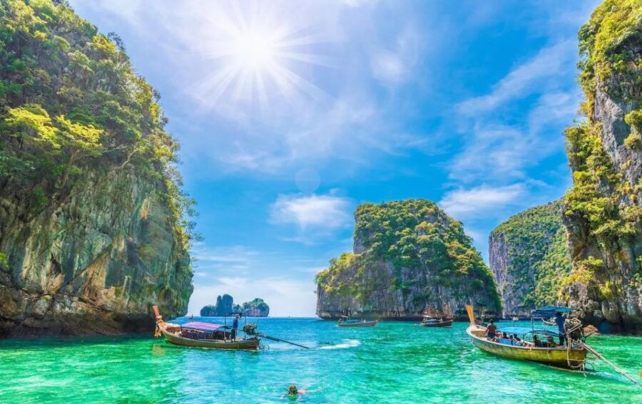 From Phi Phi:Watch Sunset at Maya Bay, Planktron and Snorkel
