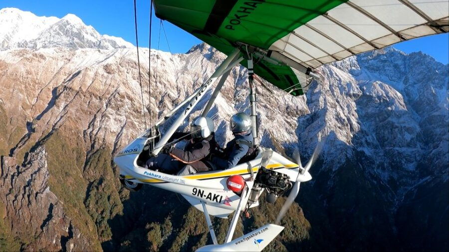 From Pokhara: 15 Min. Ultralight Flight (Pokhara City Tour)