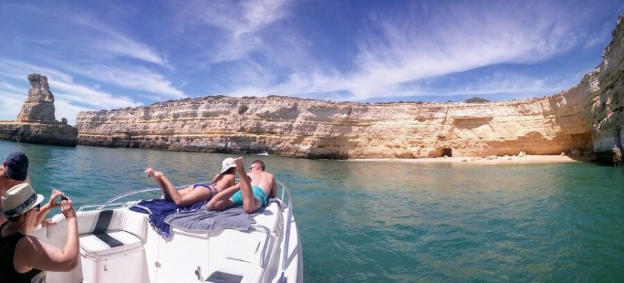 From Portimão: Private Benagil Caves Boat Tour With Drinks