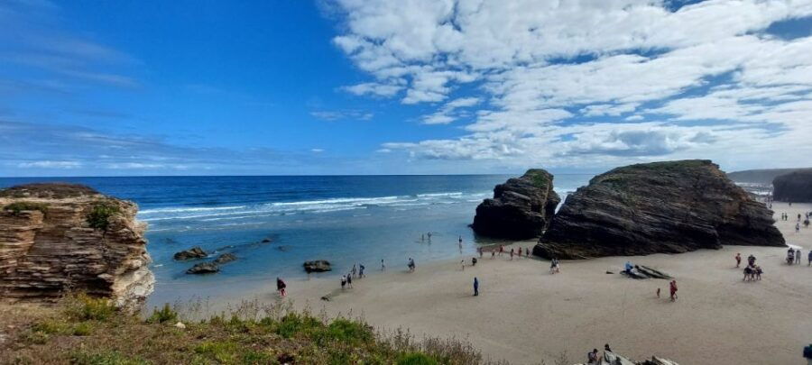 From Santiago: Tour to Cathedral Beach, Asturias, and Pancha