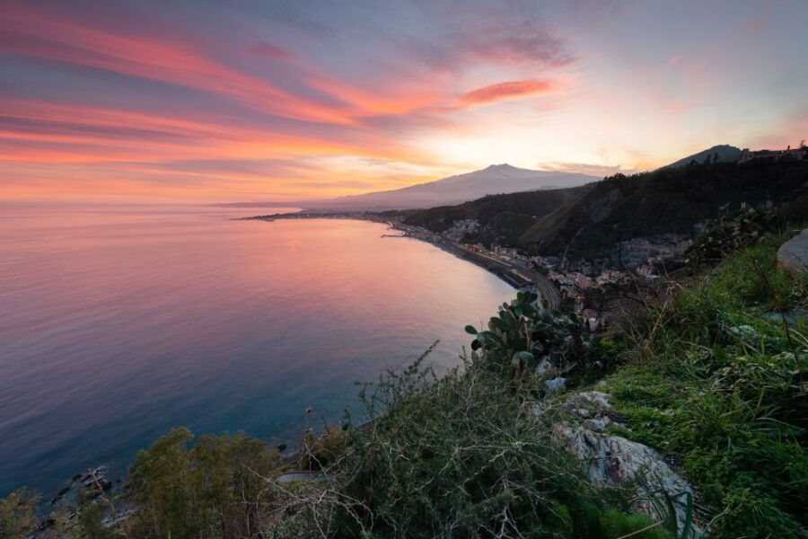 From Taormina: Sunset Coastline Boat Tour & Dolphin Watching - Experience Highlights
