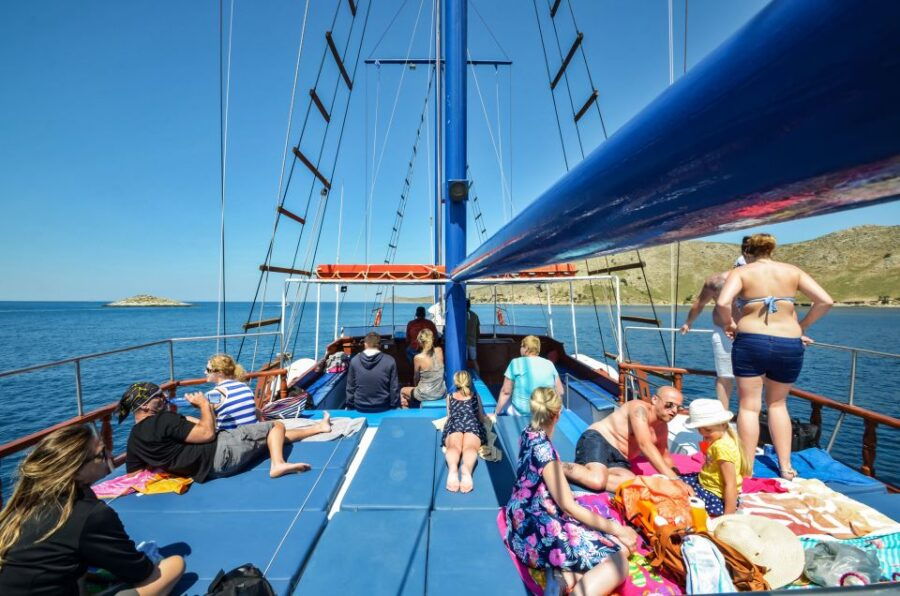 From the Port of Kos: Full Day Boat Cruise to 3 Islands