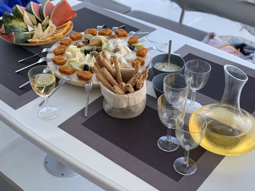 Hersonissos: Sunset Private Catamaran to St George Bay - Good To Know