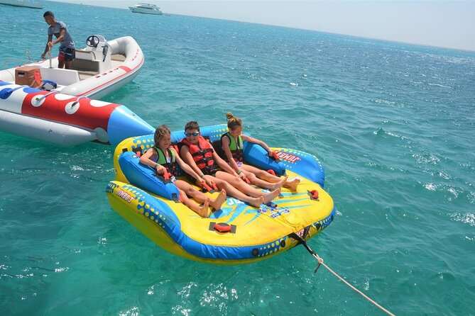 Hurghada Dolphin House and Banana Boat Fun With Snorkeling Time With Lunch Inc