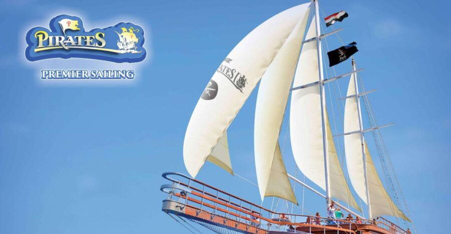 Hurghada: Pirates Sailing Boat to Orange Bay & Buffet Lunch