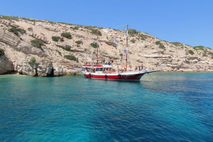 Kos: 3-Island Cruise With Greek BBQ Lunch and Swimming