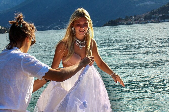 Lake Como Model for a Day on a Boat Private PhotoShooting