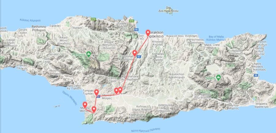Minoan Luxuries: Ancient Palaces, Messara Wineries & Matala