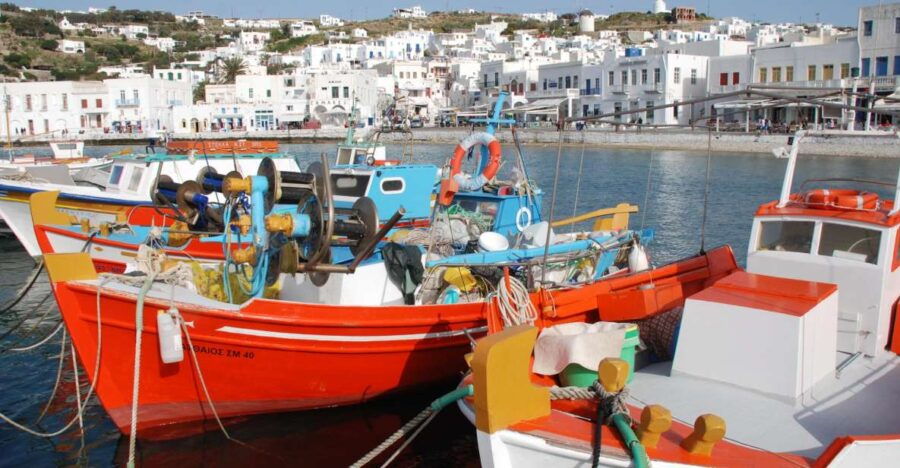 Mykonos: Half-Day City Walking Tour and Island Bus Tour