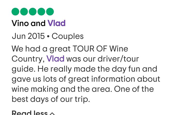 Napa and Sonoma VIP Private Tour - Good To Know