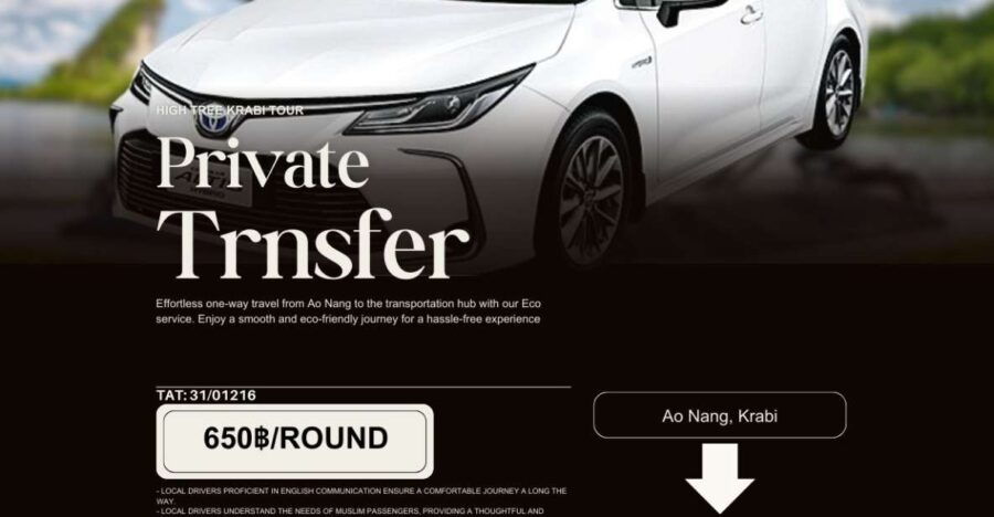Private Eco-Transfer: One-way Ao Nang - Bus Station, Krabi - Good To Know