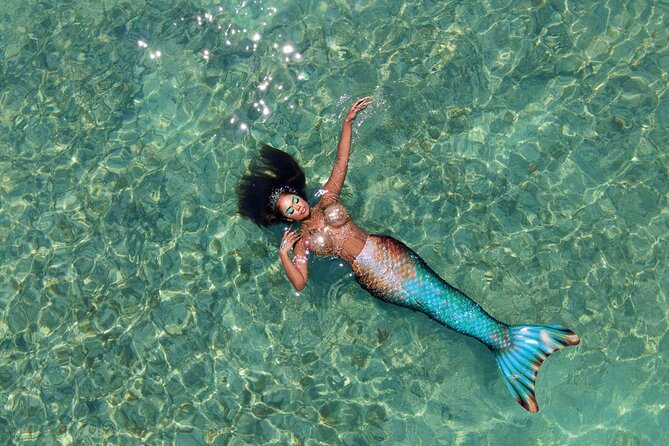 Private Mermaid Dronephotoshoot on Cayman Island With Accessories
