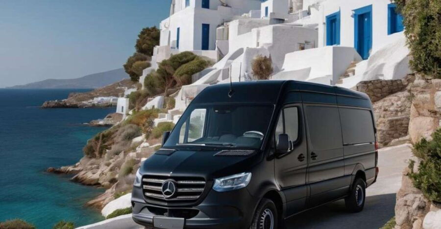 Private Transfer: From Your Villa to Mykonos Town-Minibus