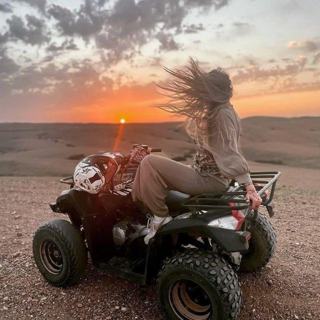 Quad Biking,In the Rocky Desert,Of Agafay,With,Dinner Show
