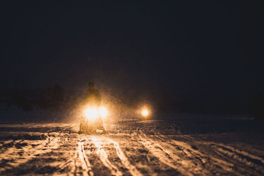 Rovaniemi: Search for Northern Lights Snowmobiling Trip
