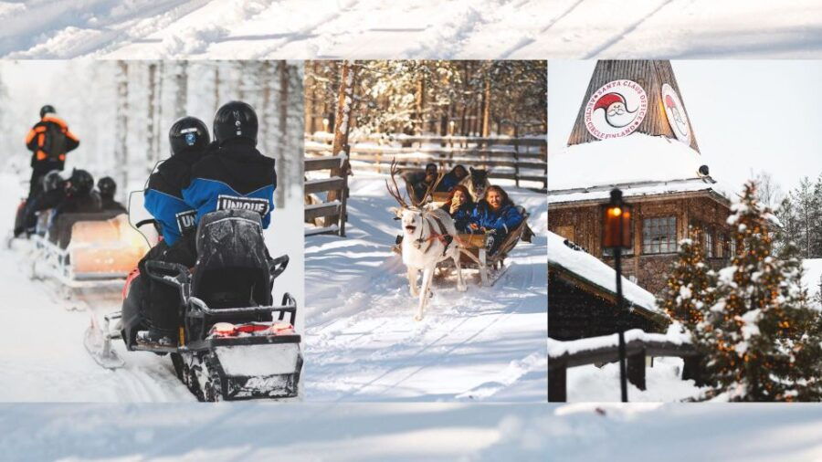 Rovaniemi: Snowmobile to Reindeer Farm & Santa Claus Village
