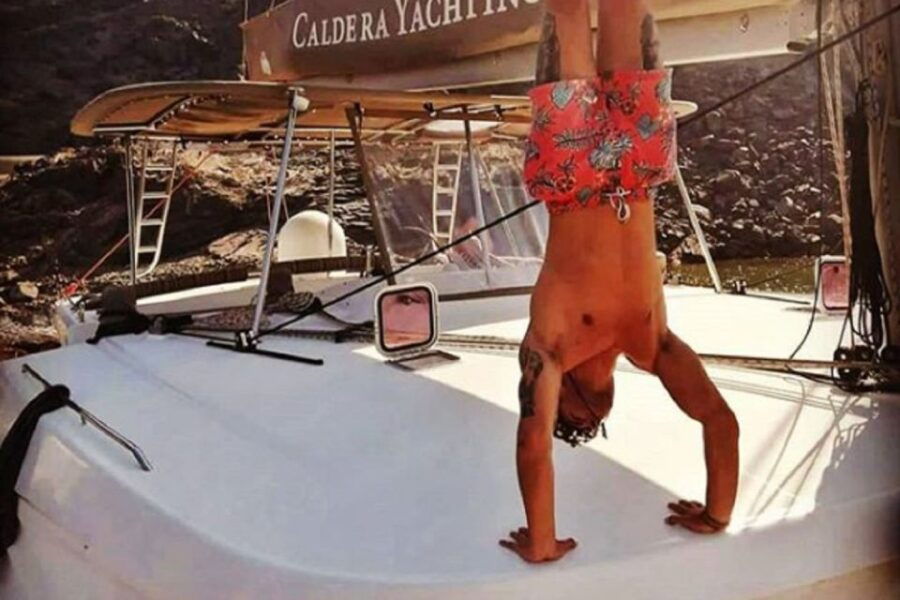 Santorini: All-Inclusive Catamaran Cruise W/ Hot Spring Swim