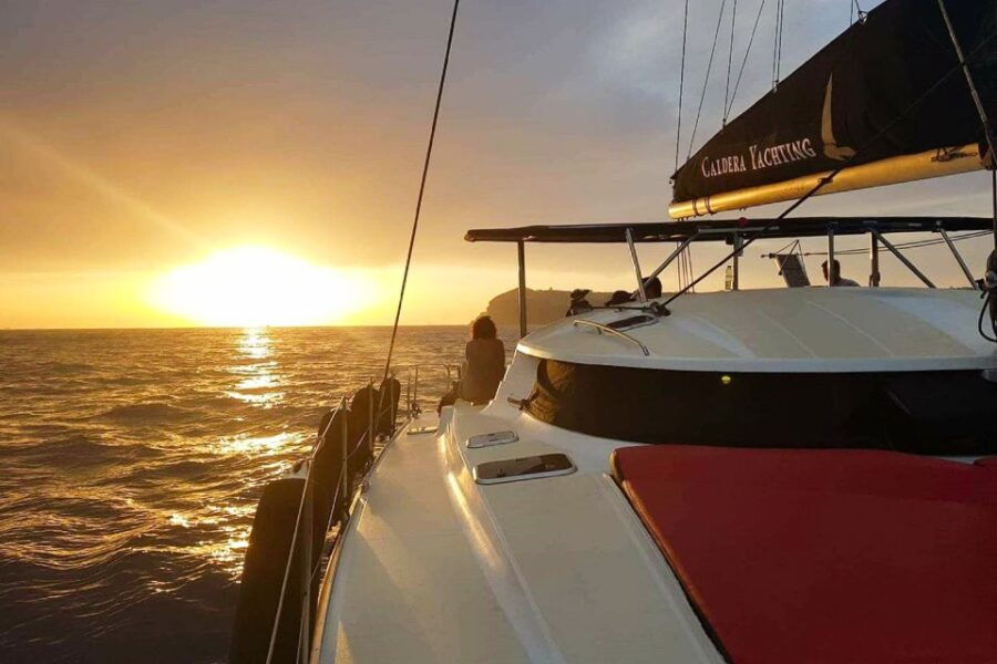 Santorini Caldera: The Adventurous Catamaran Experience