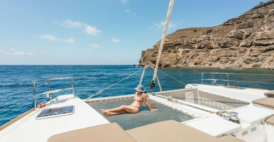 Santorini: Luxury Catamaran Day Trip With Meal and Open Bar - Good To Know