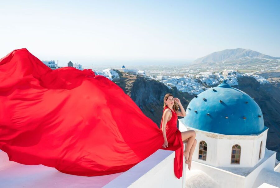 Santorini: Proffessional Flying Dress Photoshoot - Good To Know