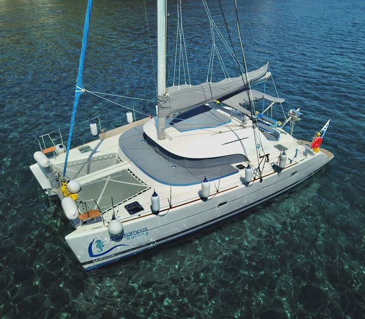Santorini: Semi-Private Catamaran Cruise With Food & Drinks