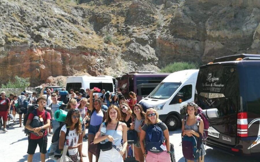 Santorini: Semi-Private Transfer From Port to Airport