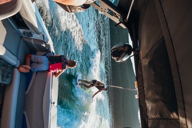 Whitefish Lake Water Sports Pontoon Wake Boat Rental and Cruises