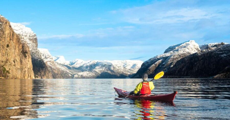 Winter Kayaking Adventure on Lysefjord